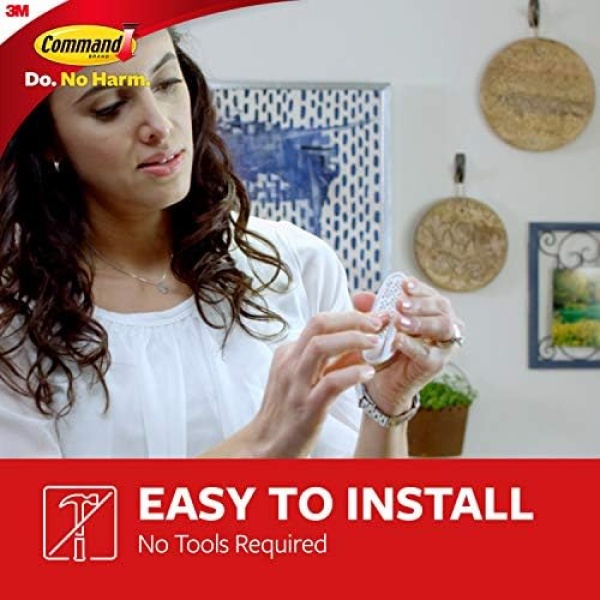 Command Utility Hooks Value Pack, Adhesive Hooks, Medium, 6 Wall Hooks 12 Medium - Image 5