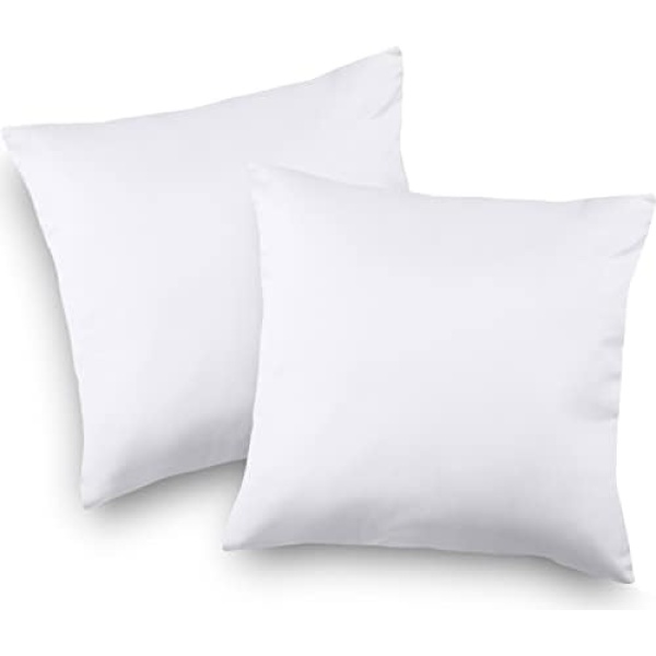 Utopia Bedding Throw Pillows Insert (Pack of 2, White) - 20 x 20 Inches - Image 2