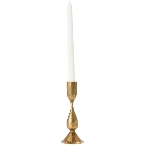 Creative Co-Op Hand-Forged Metal Taper, Antique Brass Finish Candle Holder - Image 7