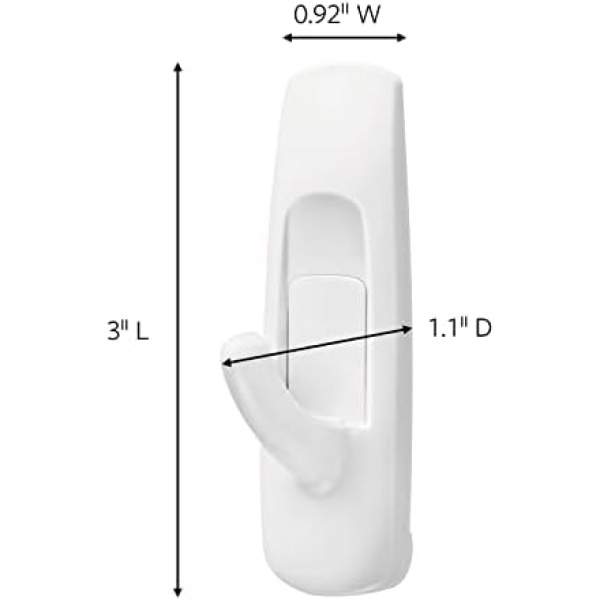 Command Utility Hooks Value Pack, Adhesive Hooks, Medium, 6 Wall Hooks 12 Medium - Image 3