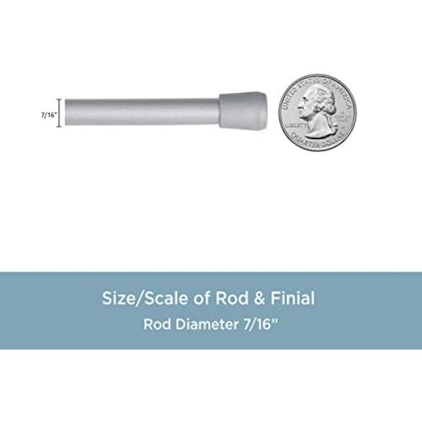 Kenney KN631/9 Spring Tension Curtain Rod, 28 to 48", Pewter - Image 3