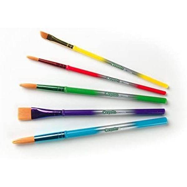 Crayola 05-3506 5 Assorted Premium Paint Brushes, School, Craft, Painting - Image 4