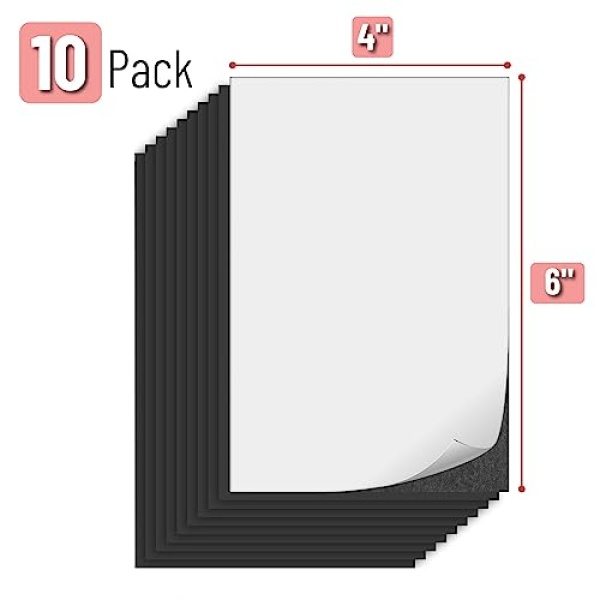 Mr. Pen- Adhesive Magnetic Sheets, 4" x 6", 10 Pack, Magnetic Sheets - Image 2