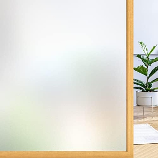 Rabbitgoo Window Films for Privacy, Static Cling Frosted Glass Window Sticker