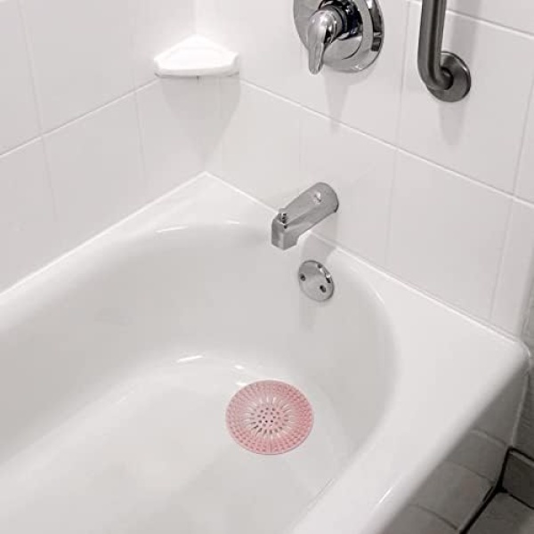 Hair Catcher Durable Silicone Hair Stopper Shower Drain Covers Easy to Install - Image 7