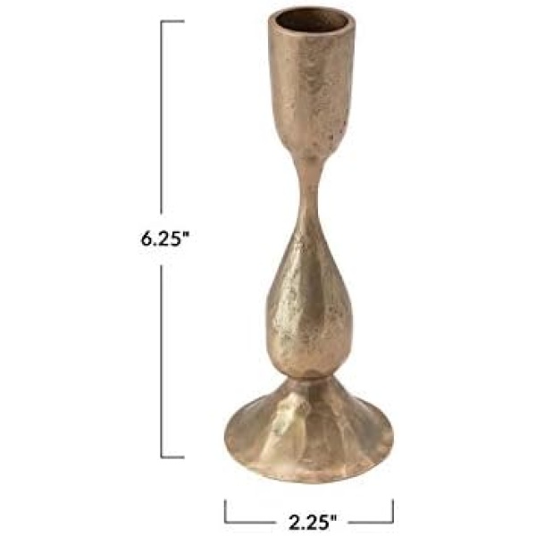 Creative Co-Op Hand-Forged Metal Taper, Antique Brass Finish Candle Holder - Image 10