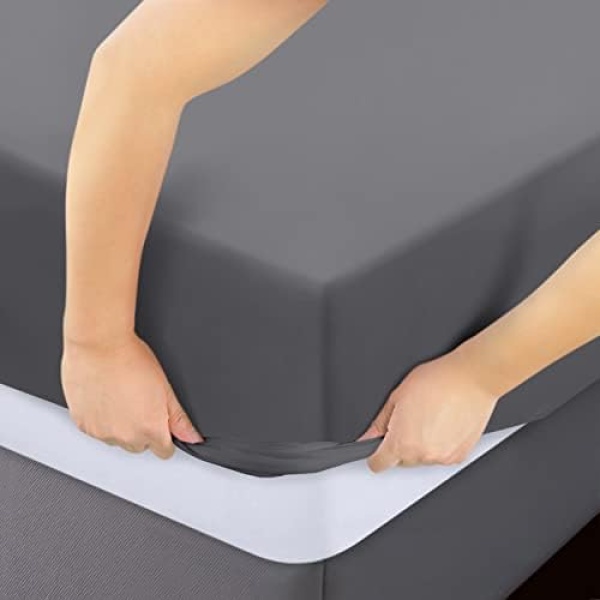 Utopia Bedding Fitted Sheet - Soft Brushed Microfiber - Deep Pockets, Shrinkage - Image 3