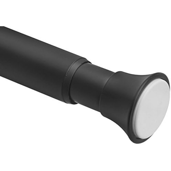 Amazon Basics Tension Curtain Rod, Adjustable 36-54" Width - Black