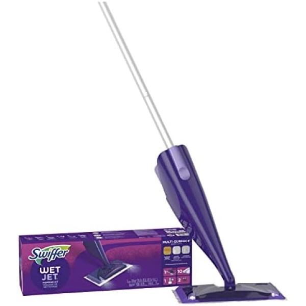 Swiffer WetJet Spray Mop Kit : Includes 1 Floor Mop, 1 Bottle of Floor Cleaner