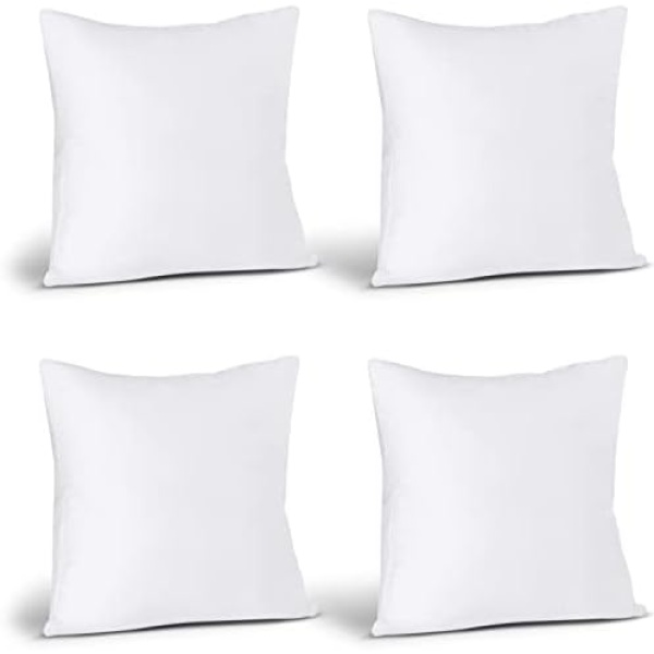 Utopia Bedding Throw Pillow Insert (Set of 4, White), 18 x 18 Inches Pillow - Image 2
