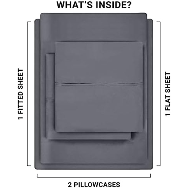 Utopia Bedding Bed Sheet Set - 4 Piece Queen Bedding - Soft Brushed Microfiber - Image 3