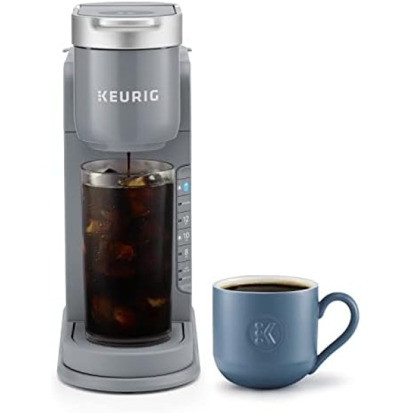 Keurig K-Iced Single Serve K-Cup Pod Coffee Maker, Featuring Simple Push Blue