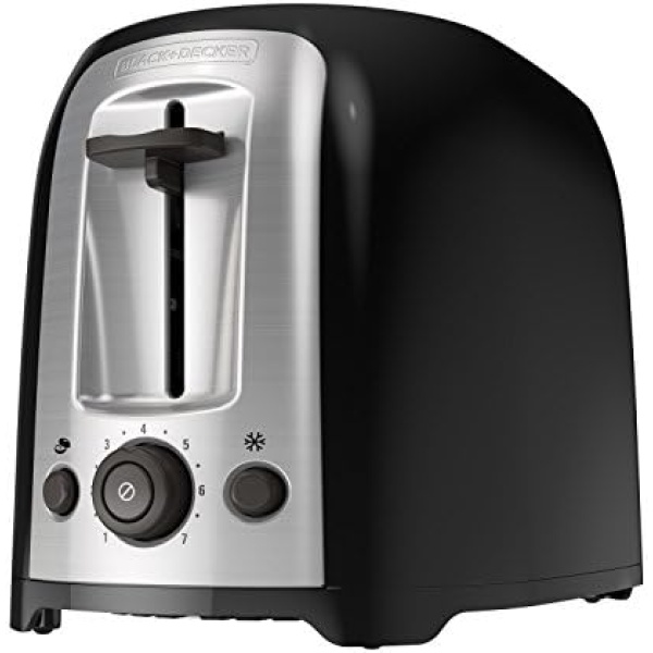 BLACK+DECKER 2-Slice Extra Wide Slot Toaster, Classic Oval, Black