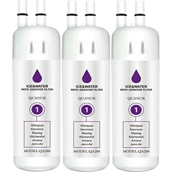 Refrigerator Water Filter 1 Compatible with Whirlpool W10295370A, W10295370