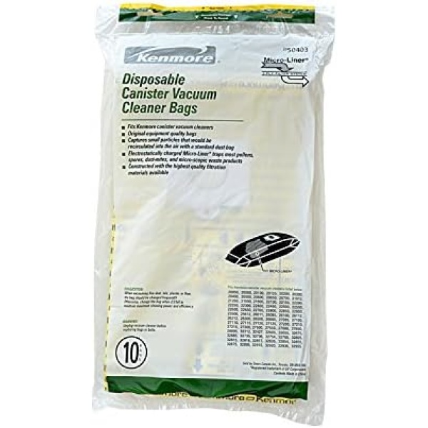 Kenmore Disposable Canister Vacuum Cleaner Bags 50403, 10-count - Image 5