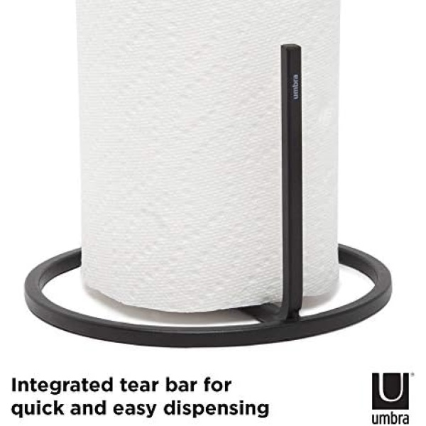 Umbra Squire Paper Towel Holder Stand, Metal Dispenser for Kitchen or Bathroom - Image 4