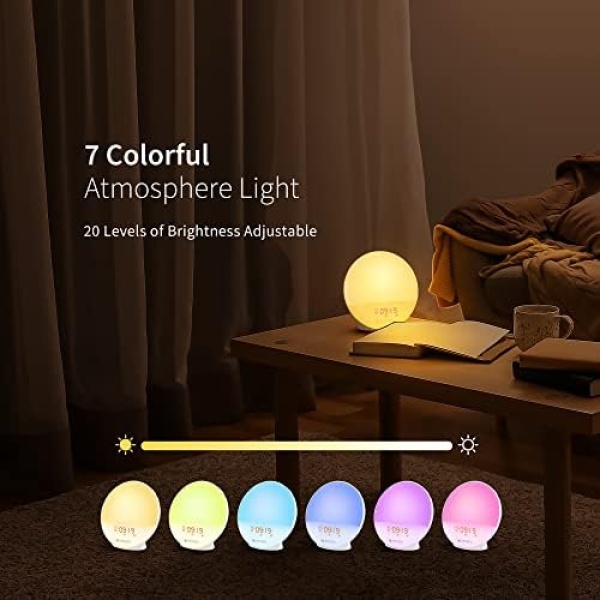 ecozy Sunrise Alarm Clock for Heavy Sleepers, Smart Wake Up Light with - Image 6