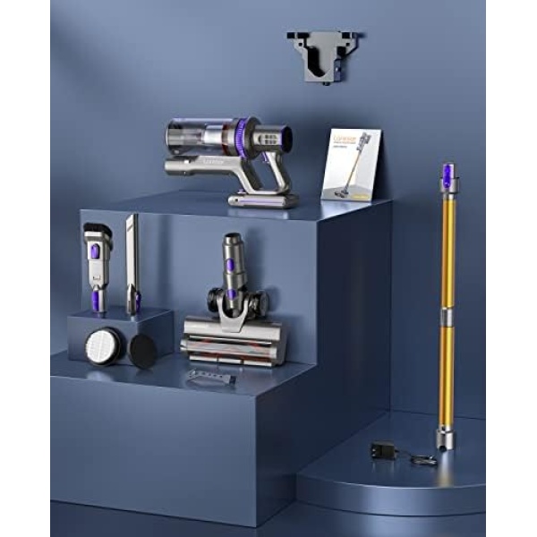 Laresar Cordless Vacuum Cleaner, 33KPa 400W Powerful Stick Vacuum, Touch Screen, - Image 8
