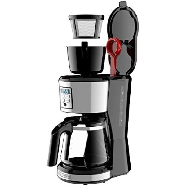 BLACK + DECKER 12 Cup Programmable Coffee Maker in Stainless Steel - Image 4