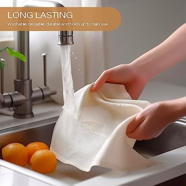 eFond Cheesecloth, 9 Square Feet Grade 100 Cheese Cloths for Straining Reusable - Image 5