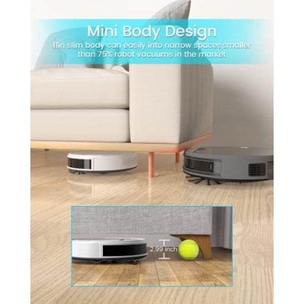 Lefant Robot Vacuums, 2200Pa Strong Suction, 6 Cleaning Modes, Auto Robotic - Image 6