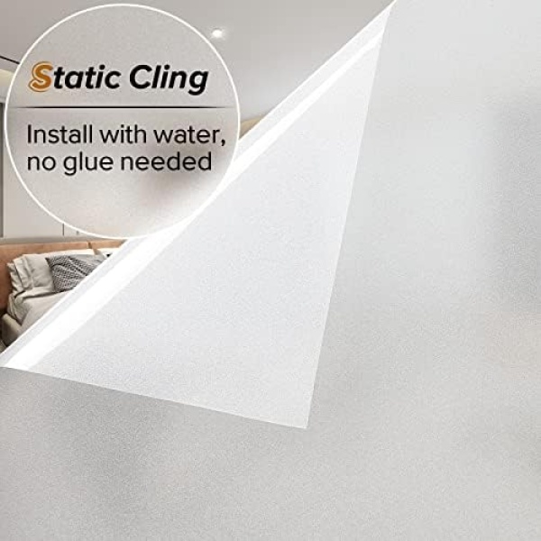 Rabbitgoo Window Films for Privacy, Static Cling Frosted Glass Window Sticker - Image 5