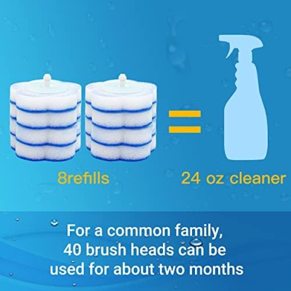 Topo Bear Disposable Brush Holder Set with 40 Refills Disposable Cleaning System - Image 6