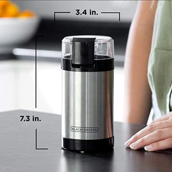 Black & Decker CBG110SC Easy Touch Electric Smartgrind Coffee & Spice Grinder - Image 3