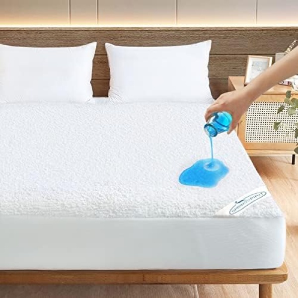 SPRINGSPIRIT 100% Waterproof Mattress Protector Twin Size Hypoallergenic Terry