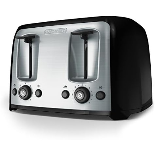 BLACK+DECKER Toaster, 4 Slice, Extra Wide Slots for Bagels and Artisan Breads