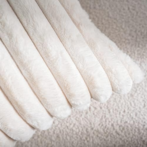 DEELAND Pack of 2,Double-Sided Faux Fur Plush Decorative Throw Pillow Covers - Image 2