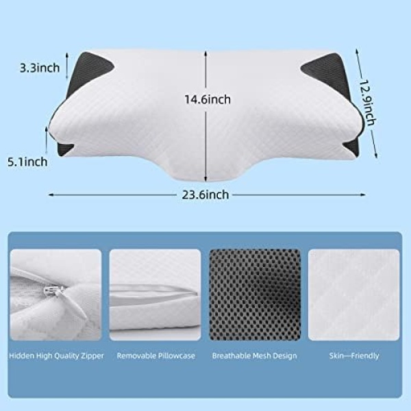 Side Sleeper Pillow for Neck and Shoulder Pain，Neck Pillows for Pain Relief - Image 5