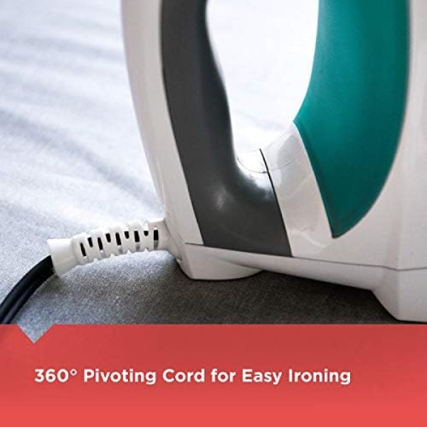 Black+Decker Lightweight Steam Iron, 1200 Watt Clothing Iron, Teal - Image 7
