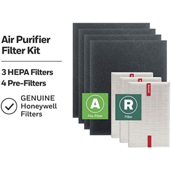 Honeywell HEPA Air Purifier Filter Kit Includes 3 HEPA R Replacement Filters - Image 2