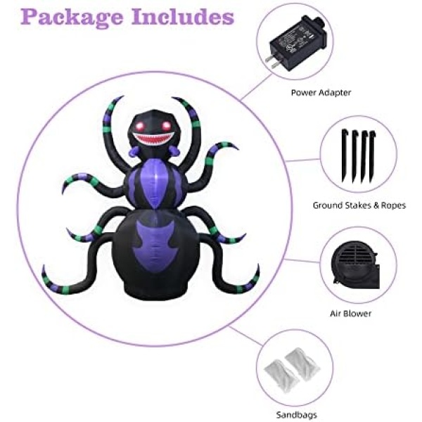 VIKIMORA 10FT Halloween Decoration Inflatable Huge Ant Blow up with LED - Image 5
