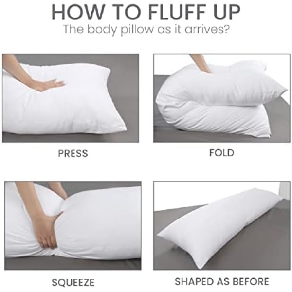 Utopia Bedding Full Body Pillow for Adults, Long Pillow for Sleeping, 20 x 54 - Image 6