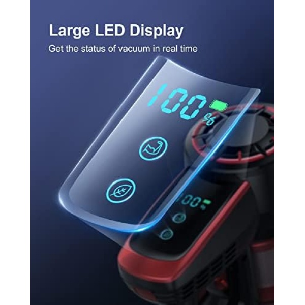 Cordless Vacuum Cleaner, 350W Stick Vacuum Cleaner with 30KPA Powerful Suction - Image 3