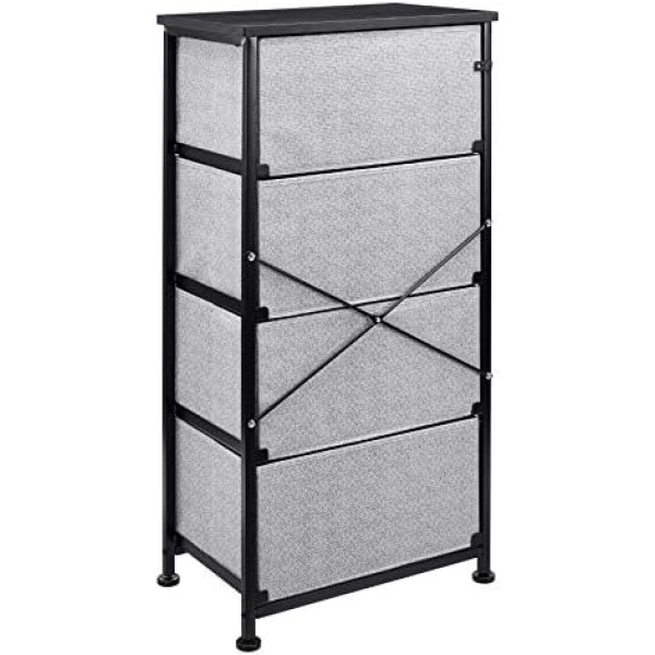 Amazon Basics Fabric 4-Drawer Storage Organizer Unit for Closet, Black - Image 3