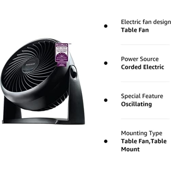 Honeywell HT900C 7" TurboForce® POWER+ Desk/Table Fan, Air Circulator - Image 12