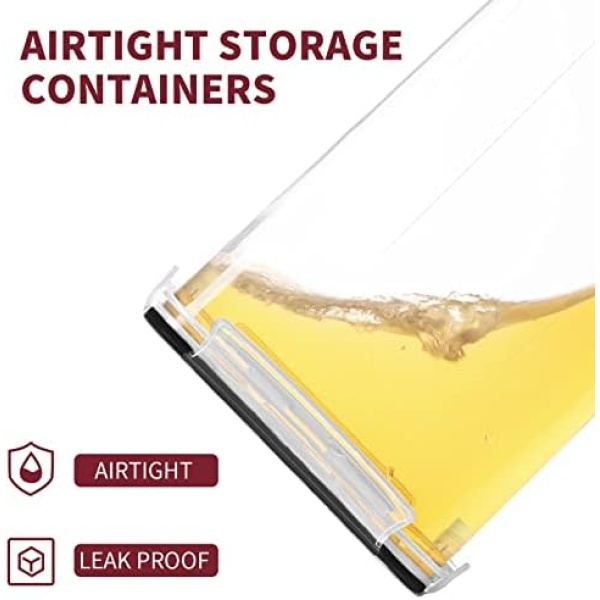 PRAKI Large Airtight Food Storage Containers, 10PCS BPA Free Plastic Cereal - Image 4