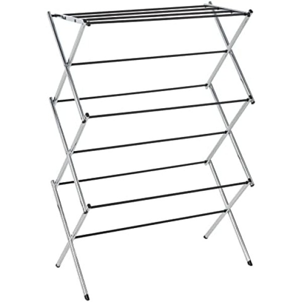 Amazon Basics Foldable Laundry Rack for Air Drying Clothing-41.8 inch x 29.5