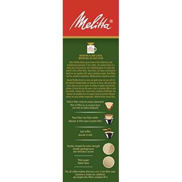 Melitta 625100 Bamboo Coffee Filters, Bamboo No 2, 80-Count Boxes, Green - Image 4