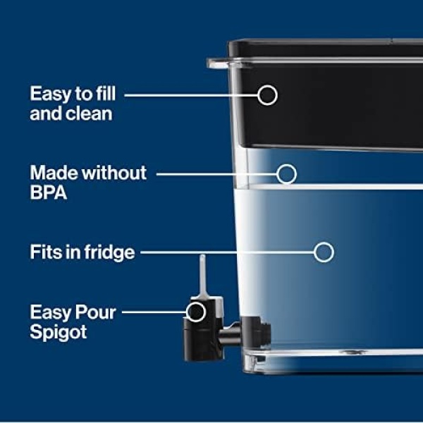 Brita Extra Large 27 Cup Filtered Water Dispenser with 1 Brita Elite Filter - Image 5