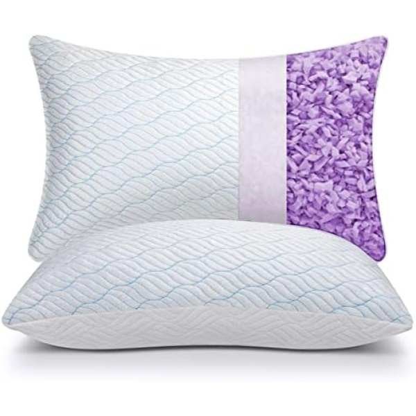 Wishsmile Cooling Shredded Memory Foam Pillows for Sleeping Cool Cold Pillow