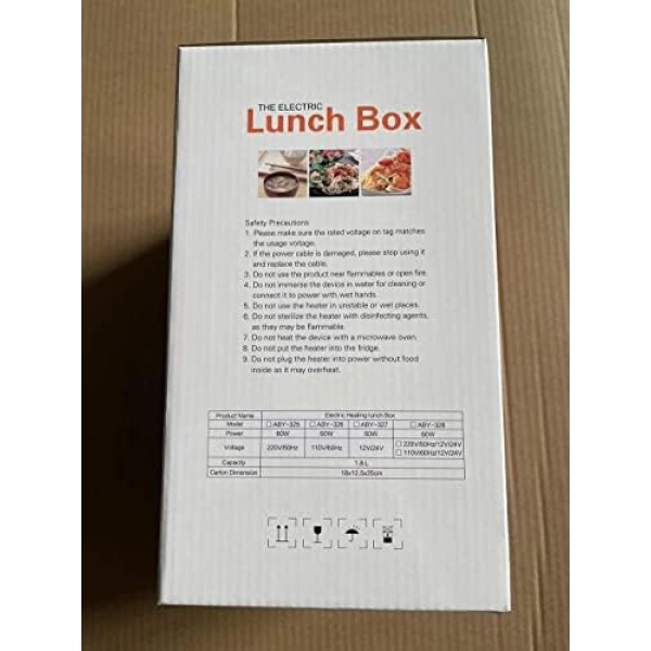 Electric Lunch Box Food Heater,1.8L Food Warmer Lunch Box with Carry Bag - Image 10