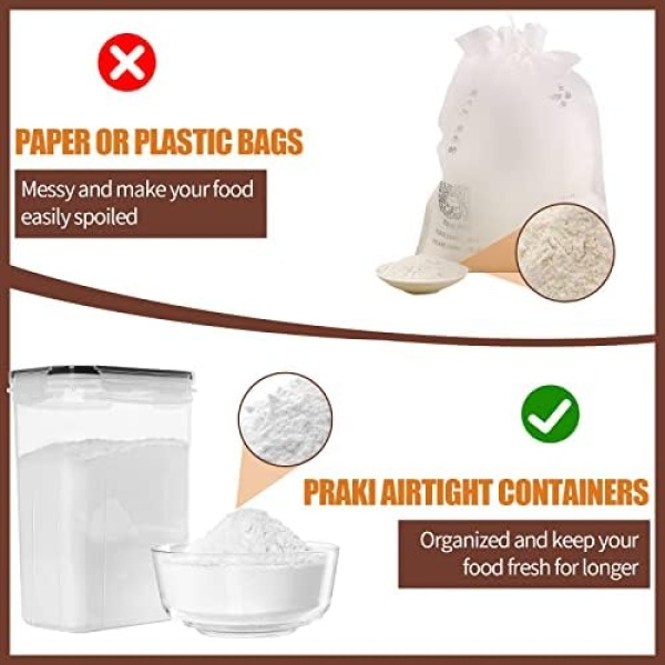 Airtight Food Storage Containers Set with Lids, 24 PCS Clear Kitchen Pantry - Image 7