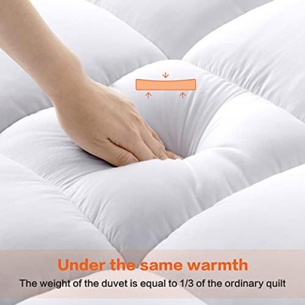 Luffield Mattress Topper Queen Size, Extra Thick Cooling Breathable - Image 2