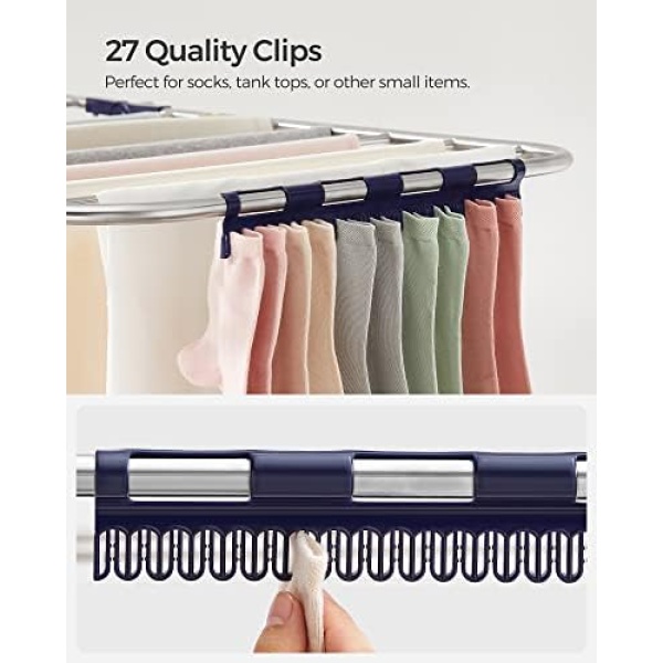 SONGMICS Clothes Drying Rack, Laundry Drying Rack, Free-Standing Drying Rack - Image 4