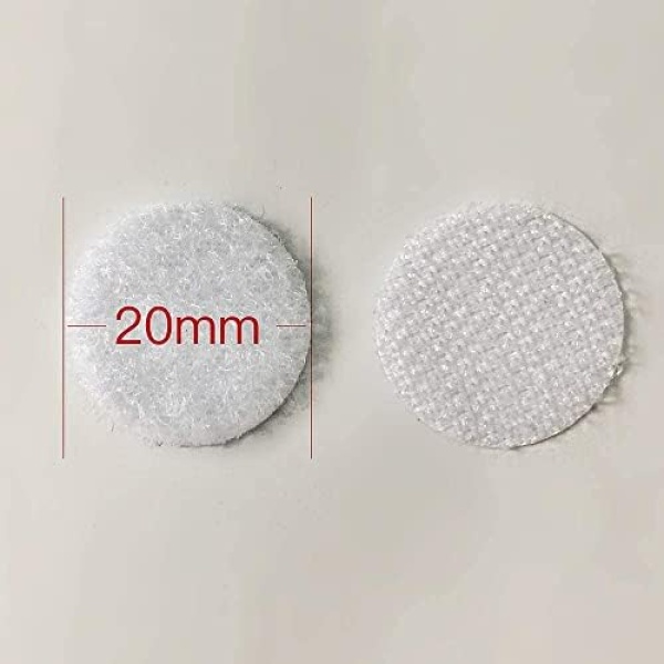 Vkey 1000pcs (500 Pair Sets) 3/4" Diameter Sticky Back Coins Hook & Loop Self - Image 2