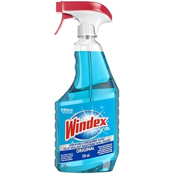 Windex Original Blue Glass and Window Cleaner, Bottles Made from 100% Recycled